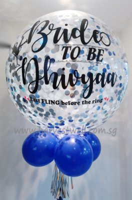 Bride to Be Personalized Jumbo Helium Latex Balloon Singapore