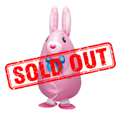 Pink Rabbit Walking Pet Animal Balloon Singapore