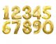 Mini Number Gold Foil Balloon