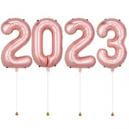 New Year 2023 Megaloon Rose Gold Foil Balloon