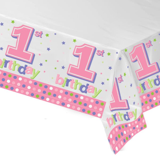 1st Pink Dots Birthday Table Cloth Singapore