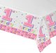 1st Pink Dots Birthday Table Cloth