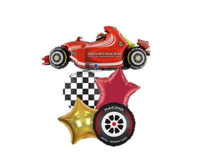 F1 Racing Red Car Balloon Bouquet Singapore