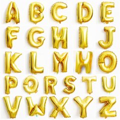 Mini Alphabet Balloon (GOLD)