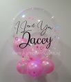 Customised I Love You Hearts Bubble Balloon