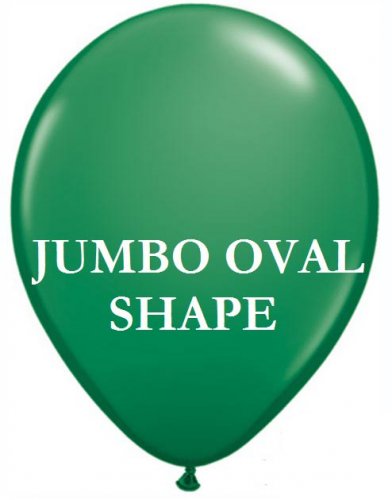 Green Jumbo Oval Shape Helium Latex Balloon