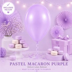Pastel Macaron PURPLE Helium Latex Balloon