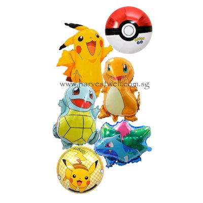 Pokemon Gang Birthday Balloon Package Singapore