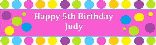 Candy Birthday Customized Banner