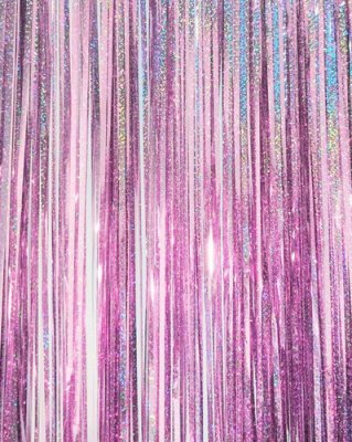 Holographic Pink Metallic Foil Tinsel (DIY) Singapore
