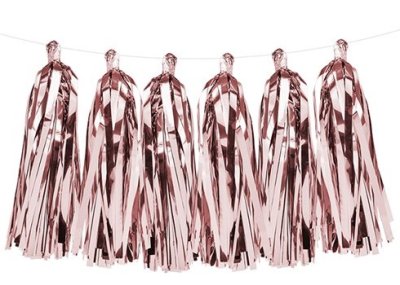 Rose Gold Metallic Foil Tassel Garland Singapore