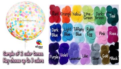 Customize Confetti Jumbo Helium Latex Balloon Singapore