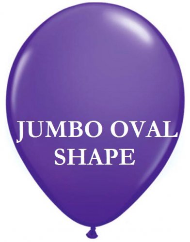 Purple Jumbo Oval Shape Helium Latex Balloon