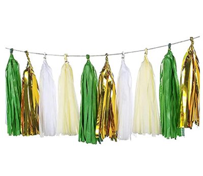 Green and Ivory Themed Tassel Garland Singapore