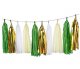 Green and Ivory Themed Tassel Garland