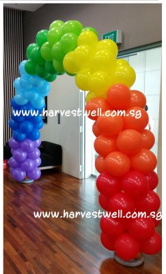 Rainbow Balloon Arch Singapore