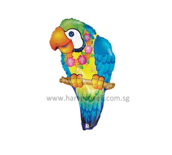 Tropical Parrot Supershape Mylar Balloon Singapore