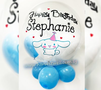 Personalised Cinnamoroll Party Theme Bubble Balloon Singapore