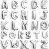 silver alphabet mega balloons