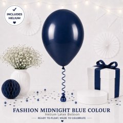 Midnight Blue Helium Latex Balloon