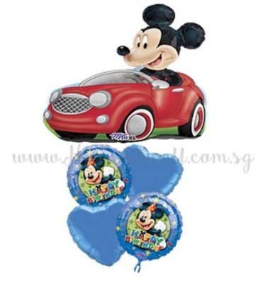 Mickey Driving Birthday Party Ballooon Package Singapore