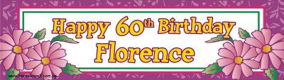 Violet Flora Celebration Customized Banner Singapore
