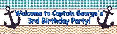 Captain Birthday Customized Banner Singapore