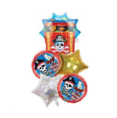 Pirate Chest Happy Birthday Mate Balloon Bouquet Singapore