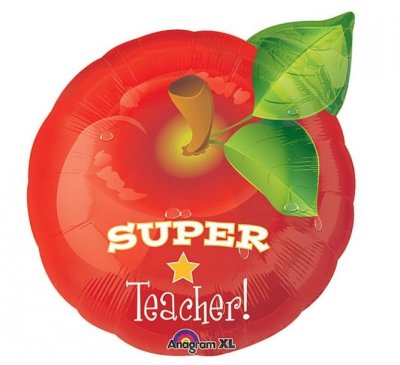 Super Teacher Apple Shape Foil Balloon Singapore