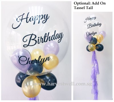 Customised Happy Birthday Bubble Balloon Singapore