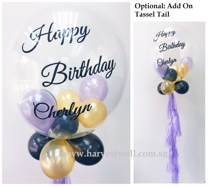 Customised Happy Birthday Bubble Balloon Singapore