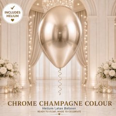 Chrome Champagne Helium Latex Balloon