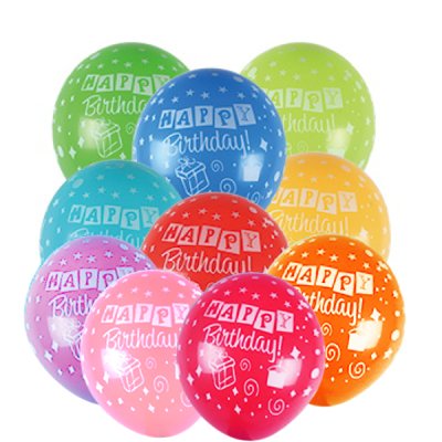 Happy Birthday Blocks Helium Latex Balloon Singapore