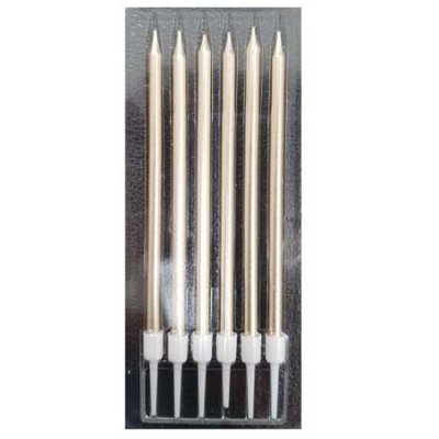 Slim Rose Gold Chrome Birthday Candles Singapore