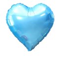 Light Blue Heart Shape Mylar Balloon Singapore