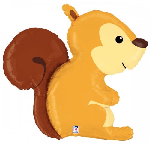 Woodland Animal Squirrel Super Shape Mylar Balloon