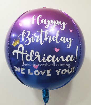 Happy Birthday We Love You Customize ORBZ Balloon Singapore
