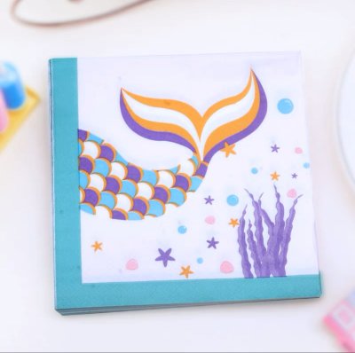 Mermaid Happy Birthday Napkin Singapore