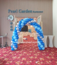 Spiral Balloon Arch 3 Colour Theme