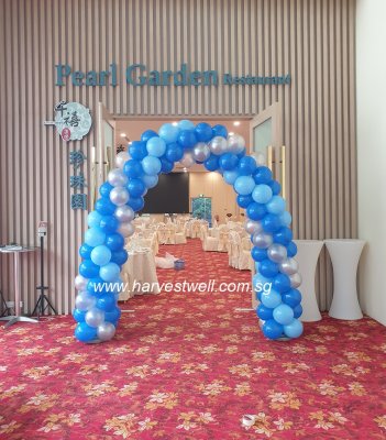Spiral Balloon Arch 3 Colour Theme Singapore