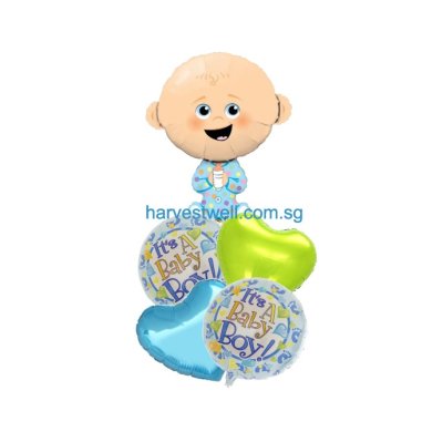 It's a Baby Boy Baby Balloon Bouquet Singapore