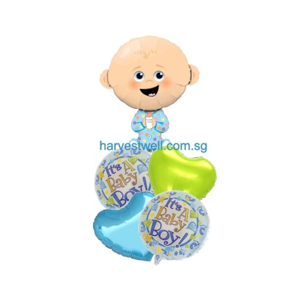 It's a Baby Boy Baby Balloon Bouquet Singapore