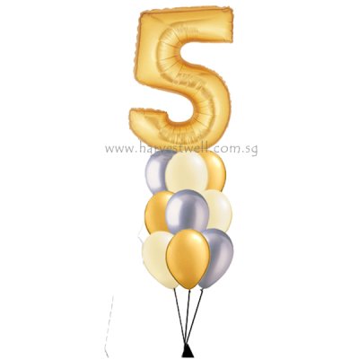 Megaloon Number Helium Balloon Column Singapore