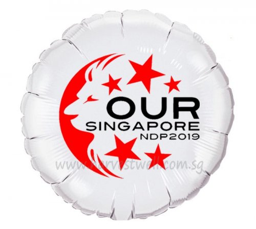 Customize Round Foil Balloon for NDP 2019