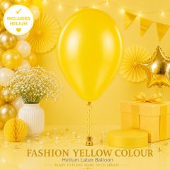 Yellow Colour Helium Latex Balloon