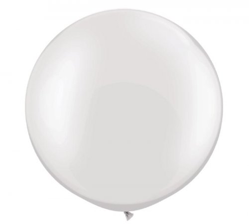 Pearl White Jumbo Round Shape Helium Latex Balloon