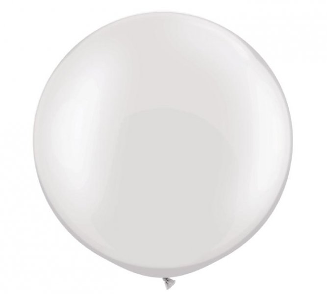 Pearl White Jumbo Round Shape Helium Latex Balloon