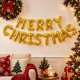 Merry Christmas Gold Mini Letter Balloon Set