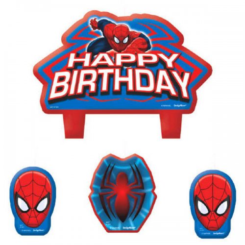 Spiderman Happy Birthday Candle Set