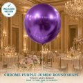 Chrome Purple Jumbo Round Shape Helium Latex Balloon Singapore